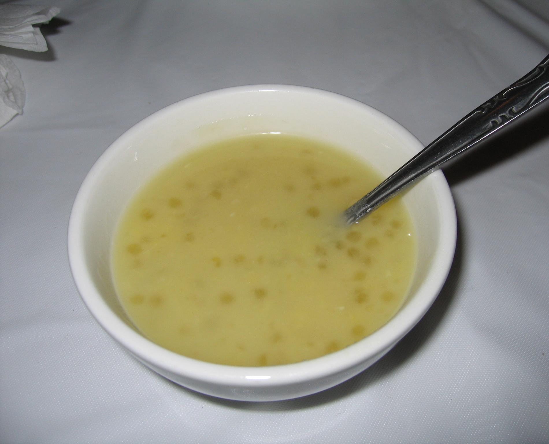 tapioca and green bean soup